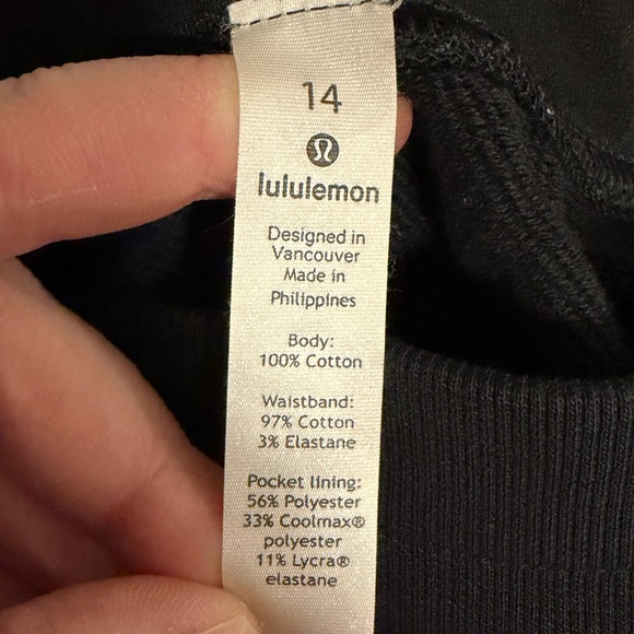 LULULEMON WARM DOWN JOGGER II BLACK SIZE 14 - Picture 8 of 9